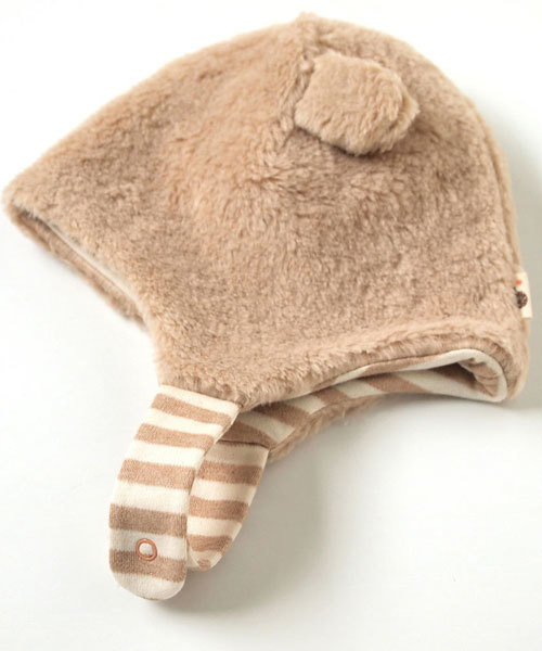 Hoppetta（ホッペッタ）の「Hoppetta フワモコボウシ２（その他ベビー用品・キッズ・キナリ/ブラウン・46cm/48cm/48㎝）」の5枚目の写真