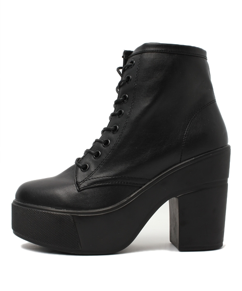 WEGO（ウィゴー）の「WEGO/厚底ヒールブーツ（ブーツ・レディース・ホワイト/ブラック・23.5/24.5）」の3枚目の写真