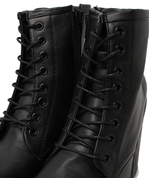 WEGO（ウィゴー）の「WEGO/厚底ヒールブーツ（ブーツ・レディース・ホワイト/ブラック・23.5/24.5）」の7枚目の写真