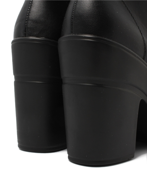 WEGO（ウィゴー）の「WEGO/厚底ヒールブーツ（ブーツ・レディース・ホワイト/ブラック・23.5/24.5）」の8枚目の写真