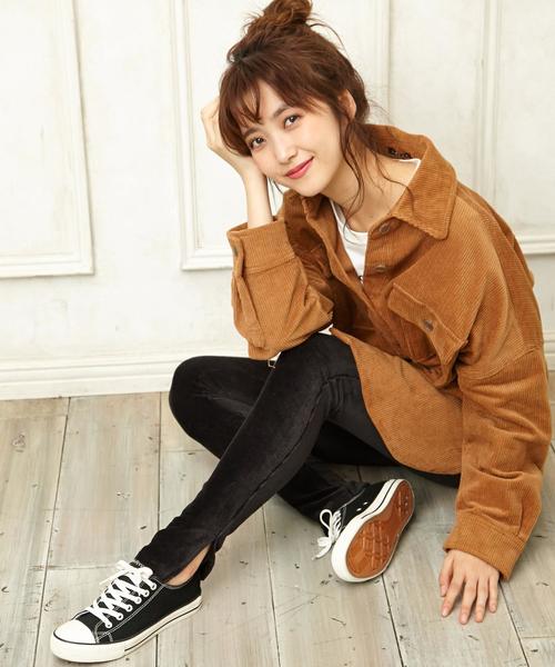 INGNI（イング）の「コーデュロイレギンス（レギンス/スパッツ・レディース・ブラック/ベージュ/グレー/モカ・M）」の2枚目の写真