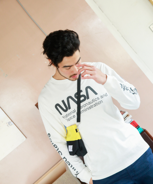 NASA（ナサ）の「【NASA】プリントＬＳＴ（Tシャツ/カットソー・メンズ・ブルー/ネイビー/ホワイト・SMALL/MEDIUM/LARGE）」の4枚目の写真