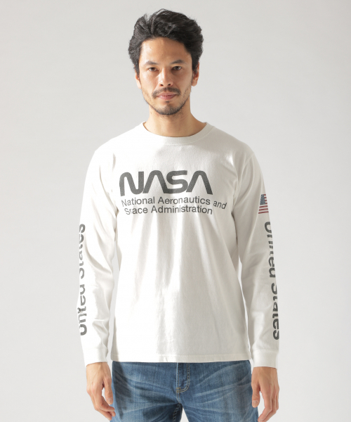 NASA（ナサ）の「【NASA】プリントＬＳＴ（Tシャツ/カットソー・メンズ・ブルー/ネイビー/ホワイト・SMALL/MEDIUM/LARGE）」の22枚目の写真