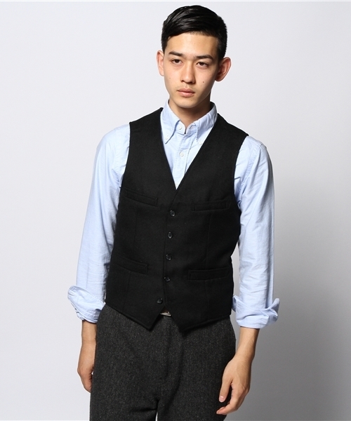 JOURNAL STANDARD relume（ジャーナルスタンダード　レリューム）の「シェットランドコンビウールベスト（ベスト・メンズ・ネイビー/ブラック/チャコールグレー・LARGE/MEDIUM/SMALL）」の7枚目の写真