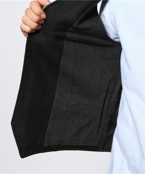 JOURNAL STANDARD relume（ジャーナルスタンダード　レリューム）の「シェットランドコンビウールベスト（ベスト・メンズ・ネイビー/ブラック/チャコールグレー・LARGE/MEDIUM/SMALL）」の12枚目の写真