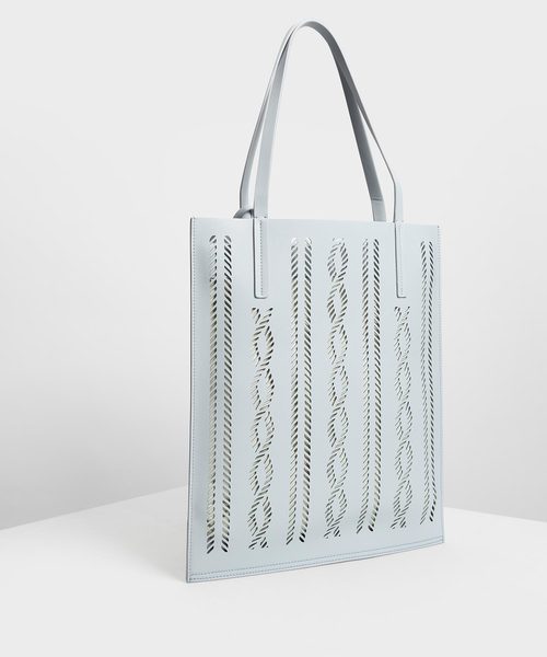 CHARLES & KEITH（チャールズ & キース）の「セミシースルー トートバッグ / Semi See-through Tote Bag（トートバッグ・レディース・ライトブルー/ブラック/ベージュ/イエロー・XL）」の17枚目の写真