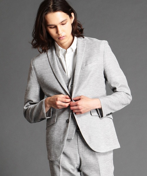 MONSIEUR NICOLE（ムッシュニコル）の「ウォッシャブルセットアップジャケット（テーラードジャケット・メンズ・ネイビー/ライトグレー/ベージュ/ブラック/グレイッシュブルー・X-LARGE/SMALL/MEDIUM/LARGE）」の3枚目の写真