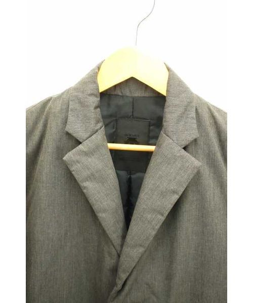 美品 DESCENTE PAUSE チェスターコート カーキ SL】ウールブレンド ラグランダブルチェスターコート/カーキ/RE