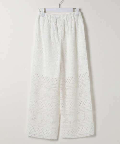 niko and...(ニコアンド)の「生地レースワイドパンツ(その他パンツ・レディース・ホワイト/ブラック/ブラウン/オフホワイト・MEDIUM/LARGE)」の7枚目の写真