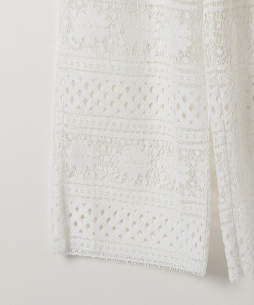 niko and...(ニコアンド)の「生地レースワイドパンツ(その他パンツ・レディース・ホワイト/ブラック/ブラウン/オフホワイト・MEDIUM/LARGE)」の10枚目の写真