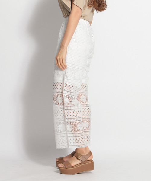 niko and...(ニコアンド)の「生地レースワイドパンツ(その他パンツ・レディース・ホワイト/ブラック/ブラウン/オフホワイト・MEDIUM/LARGE)」の20枚目の写真