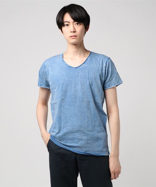 BEATJIVE(ビートジャイブ)の「ユーズド加工Tシャツ(Tシャツ/カットソー・メンズ・ブラック/ホワイト/ベージュ/ブルー/イエロー/レッド/グリーン・L/S/M)」の6枚目の写真