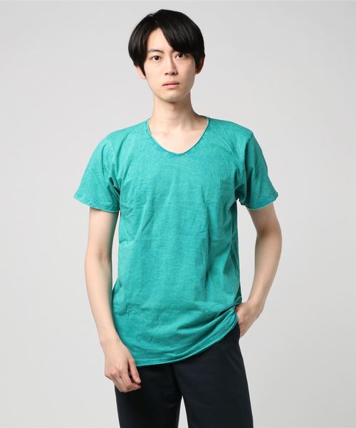 BEATJIVE(ビートジャイブ)の「ユーズド加工Tシャツ(Tシャツ/カットソー・メンズ・ブラック/ホワイト/ベージュ/ブルー/イエロー/レッド/グリーン・L/S/M)」の5枚目の写真