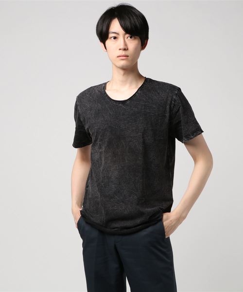 BEATJIVE(ビートジャイブ)の「ユーズド加工Tシャツ(Tシャツ/カットソー・メンズ・ブラック/ホワイト/ベージュ/ブルー/イエロー/レッド/グリーン・L/S/M)」の3枚目の写真