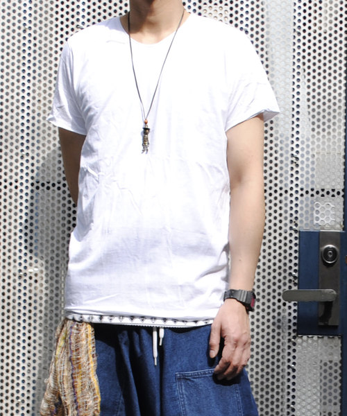 BEATJIVE(ビートジャイブ)の「ユーズド加工Tシャツ(Tシャツ/カットソー・メンズ・ブラック/ホワイト/ベージュ/ブルー/イエロー/レッド/グリーン・L/S/M)」の20枚目の写真