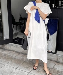 フリルロングワンピース