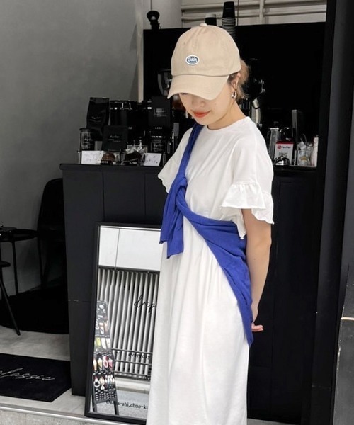 Pierrot(ピエロ)の「フリルロングワンピース(ワンピース・レディース・ブラック/ネイビー/オフホワイト/イエロー/グリーン系その他/ブラウン/ライトグレー/ライトイエロー・M/L)」の15枚目の写真