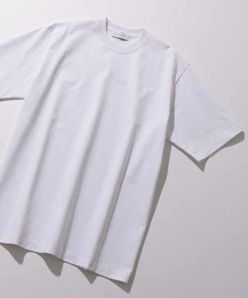 ADAM ET ROPE'(アダムエロペ)の「MICRO JERSEY T(Tシャツ/カットソー・メンズ・ライトグリーン/ホワイト系その他2/グリーン系その他3/ピンク系その他2・S/M/L)」の1枚目の写真