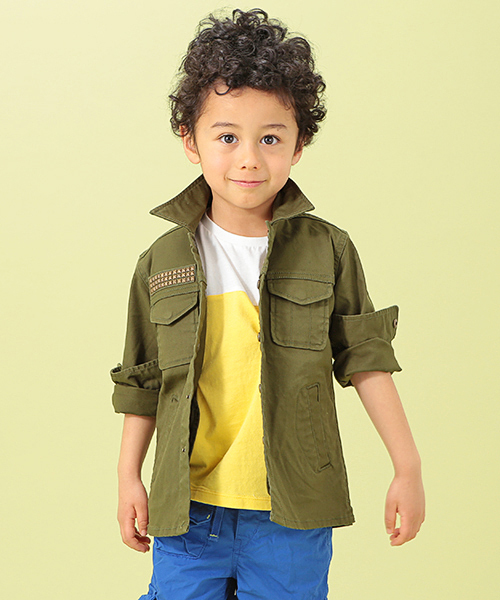 B:MING by BEAMS（ビーミングバイビームス）の「○ビーミング by ビームス / ミリタリーM65（ブルゾン・キッズ・オリーブ/その他1・110/130/140/150/100/120）」の2枚目の写真