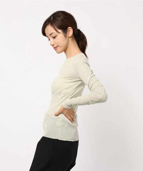 TODAYFUL（トゥデイフル）の「ドライタッチロングTシャツ（Tシャツ/カットソー・レディース・ホワイト/ブラウン/グリーン系その他・FREE）」の4枚目の写真