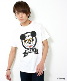 Disney | WEGO/WEGOオリジナルTシャツ(サークルミッキー)(Tシャツ/カットソー)