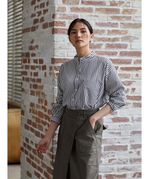 AMERICAN HOLIC(アメリカンホリック)の「スタンドカラーオックスBIGシャツ(シャツ/ブラウス・レディース・オフホワイト/グレイッシュベージュ/その他12/ストライプ/その他5/その他9・M/L)」の22枚目の写真