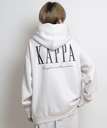 【Kappa / カッパ】別注 ビッグシルエット ワンポイントロゴ刺繍 / バックプリント プルオーバーパーカー