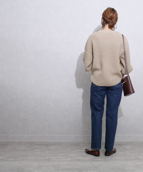 reca（レカ）の「ワッフルニット（ニット/セーター・レディース・オフホワイト/モカ/ライトベージュ・M）」の20枚目の写真