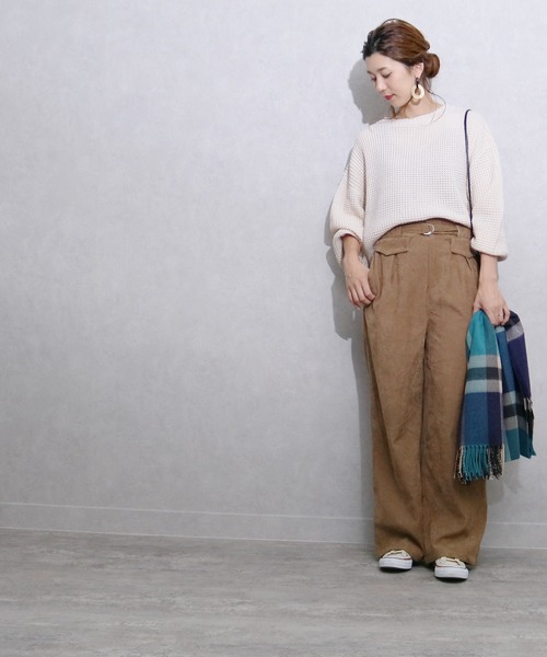 reca（レカ）の「ワッフルニット（ニット/セーター・レディース・オフホワイト/モカ/ライトベージュ・M）」の15枚目の写真