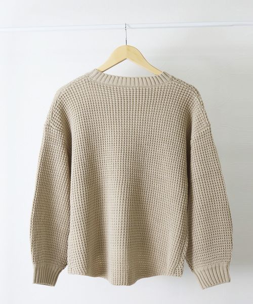 reca（レカ）の「ワッフルニット（ニット/セーター・レディース・オフホワイト/モカ/ライトベージュ・M）」の8枚目の写真