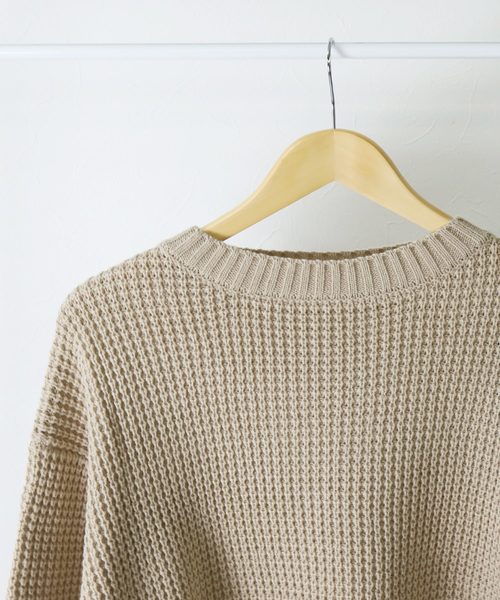 reca（レカ）の「ワッフルニット（ニット/セーター・レディース・オフホワイト/モカ/ライトベージュ・M）」の11枚目の写真