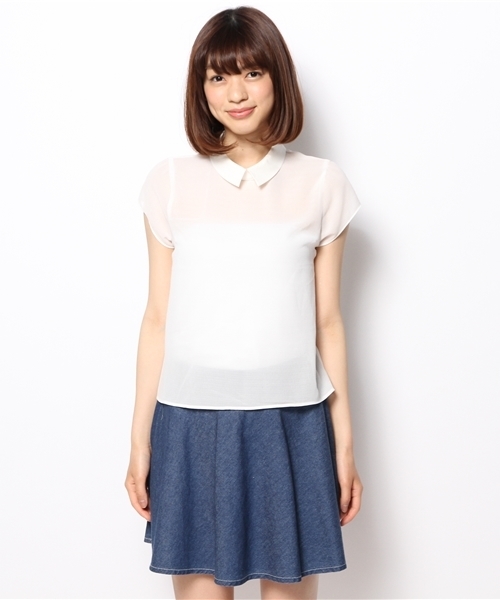 Chico（チコ）の「衿付プルオーバーSH（シャツ/ブラウス・レディース・ホワイト・FREE）」の2枚目の写真