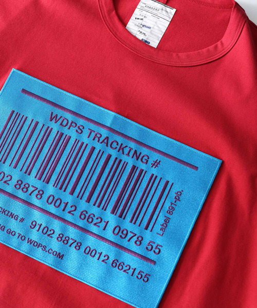 SHAREEF(シャリーフ)の「"BAR CODE" S/S BIG-T(Tシャツ/カットソー・メンズ・ライトグレー/ブラック/レッド/ターコイズブルー・1/2/3)」の8枚目の写真