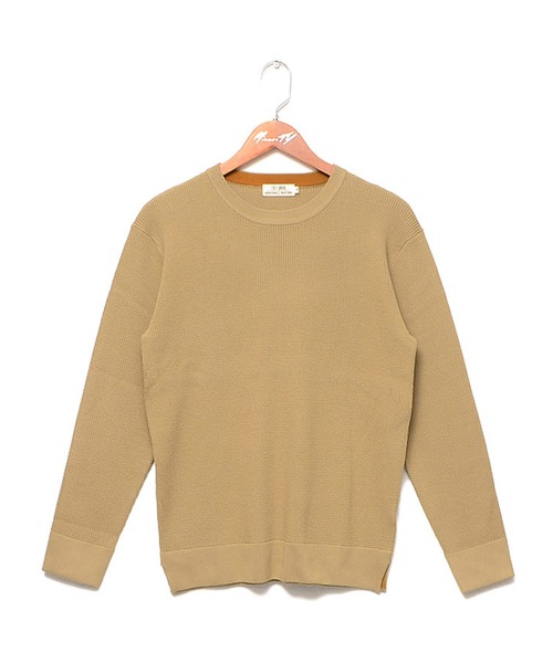 MinoriTY（マイノリティ）の「14Gワッフルリブ裏配色ニット ハイゲージ（ニット/セーター・メンズ・ベージュ/ブラウン/カーキ/ブルー系その他・M/L）」の12枚目の写真