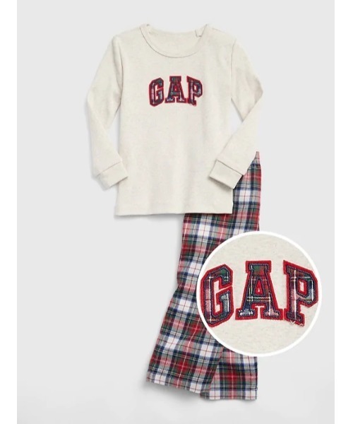 GAP（ギャップ）の「Babygap チェックgapロゴパジャマセット（ルーム 