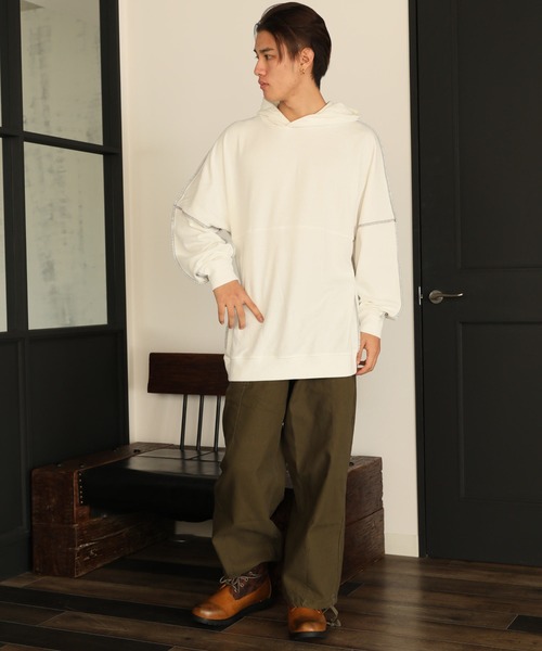 ARCADE（アーケード）の「カツラギ裏使い ワイド ペインター ミリタリーカーゴパンツ（カーゴパンツ・メンズ・ブラウン/カーキ/ブラック・LL/M/L）」の17枚目の写真