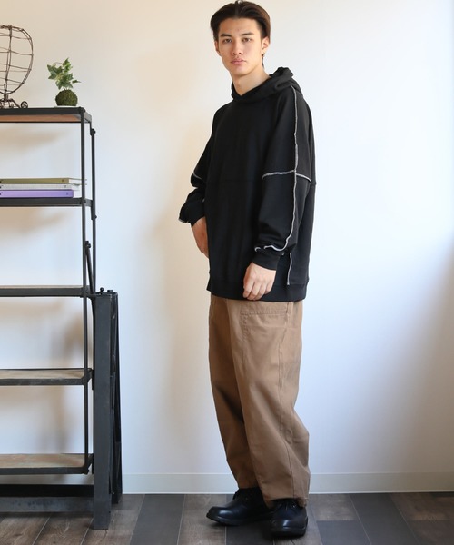 ARCADE（アーケード）の「カツラギ裏使い ワイド ペインター ミリタリーカーゴパンツ（カーゴパンツ・メンズ・ブラウン/カーキ/ブラック・LL/M/L）」の12枚目の写真