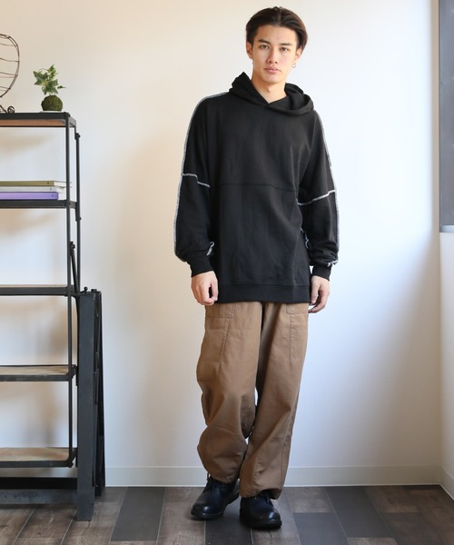 ARCADE（アーケード）の「カツラギ裏使い ワイド ペインター ミリタリーカーゴパンツ（カーゴパンツ・メンズ・ブラウン/カーキ/ブラック・LL/M/L）」の11枚目の写真