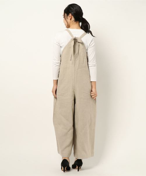 nop de nod（ノップドゥノッド）の「リネンワイドサロペット 