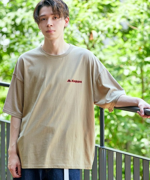 Kappa(カッパ)の「▽WEB限定 Kappa/カッパ 別注 ビッグシルエット ロゴフロント&バックラバープリント半袖Tシャツ(Tシャツ/カットソー・メンズ・ベージュ/ブラック/ホワイト・FREE)」の3枚目の写真