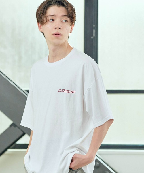 Kappa(カッパ)の「▽WEB限定 Kappa/カッパ 別注 ビッグシルエット ロゴフロント&バックラバープリント半袖Tシャツ(Tシャツ/カットソー・メンズ・ベージュ/ブラック/ホワイト・FREE)」の1枚目の写真