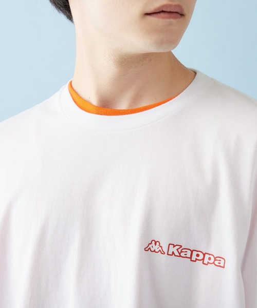 Kappa(カッパ)の「▽WEB限定 Kappa/カッパ 別注 ビッグシルエット ロゴフロント&バックラバープリント半袖Tシャツ(Tシャツ/カットソー・メンズ・ベージュ/ブラック/ホワイト・FREE)」の4枚目の写真