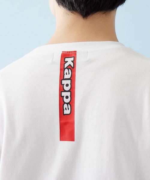 Kappa(カッパ)の「▽WEB限定 Kappa/カッパ 別注 ビッグシルエット ロゴフロント&バックラバープリント半袖Tシャツ(Tシャツ/カットソー・メンズ・ベージュ/ブラック/ホワイト・FREE)」の5枚目の写真