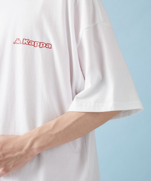 Kappa(カッパ)の「▽WEB限定 Kappa/カッパ 別注 ビッグシルエット ロゴフロント&バックラバープリント半袖Tシャツ(Tシャツ/カットソー・メンズ・ベージュ/ブラック/ホワイト・FREE)」の7枚目の写真