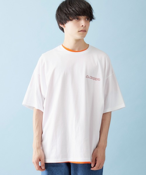 Kappa(カッパ)の「▽WEB限定 Kappa/カッパ 別注 ビッグシルエット ロゴフロント&バックラバープリント半袖Tシャツ(Tシャツ/カットソー・メンズ・ベージュ/ブラック/ホワイト・FREE)」の11枚目の写真