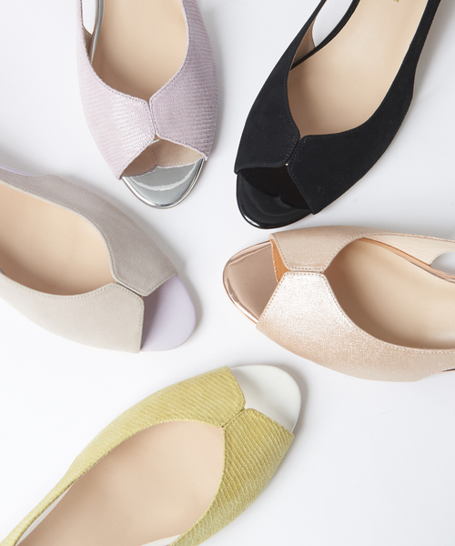 PICHE ABAHOUSE(ピシェ アバハウス)の「スタッフ一押し★バタフライカットオープントゥパンプス(パンプス・レディース・ブラック/グレー/ライム/ラベンダー/シャンパン・40/38/39/35/36/37/34)」の8枚目の写真