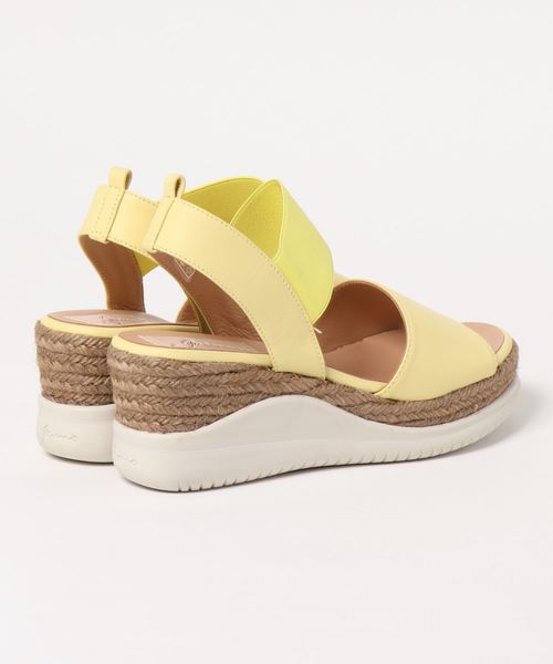 GAIMO（ガイモ）の「GAIMO ガイモ バンドデザインジュートウェッジソールサンダル（サンダル・レディース・イエロー・36）」の2枚目の写真