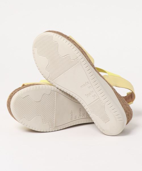 GAIMO（ガイモ）の「GAIMO ガイモ バンドデザインジュートウェッジソールサンダル（サンダル・レディース・イエロー・36）」の3枚目の写真