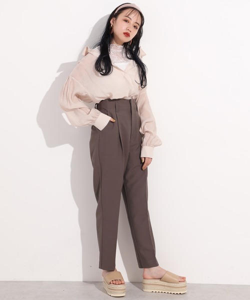 one after another NICE CLAUP（ワンアフターアナザーナイスクラップ）の「レースプチハイテレコインナー（タンクトップ・レディース・ベージュ/オフホワイト/モカ・FREE）」の9枚目の写真