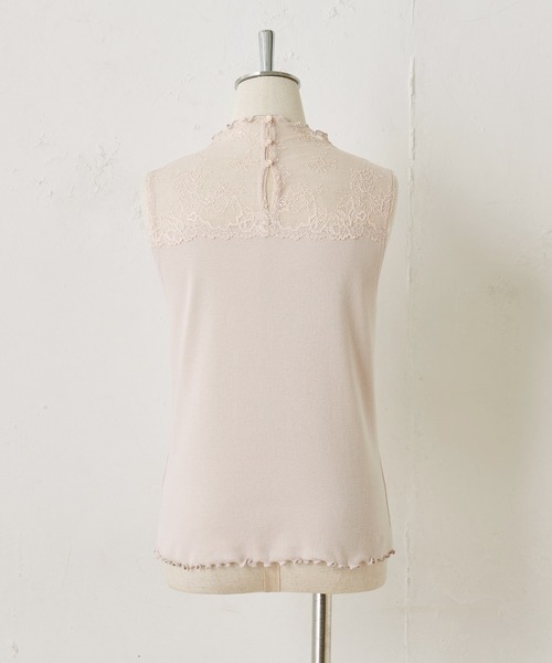 one after another NICE CLAUP（ワンアフターアナザーナイスクラップ）の「レースプチハイテレコインナー（タンクトップ・レディース・ベージュ/オフホワイト/モカ・FREE）」の15枚目の写真
